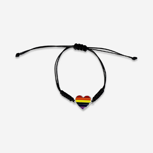 Regnbuehjerte-armbånd