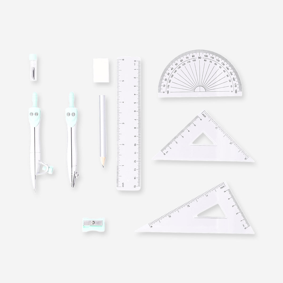Geometrieset in doos - 10 stuks