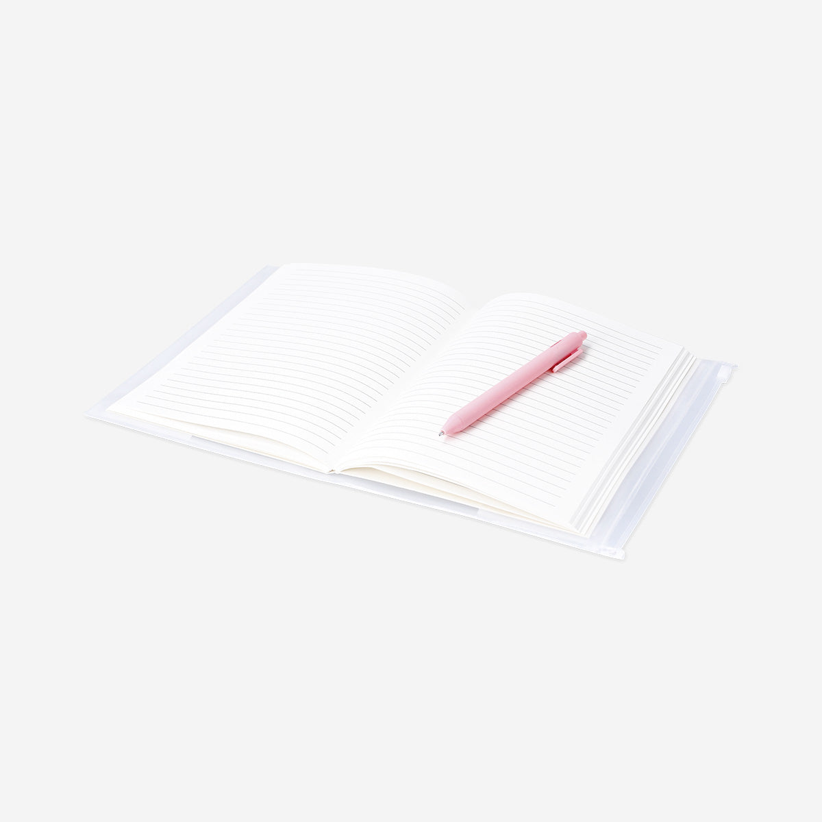 A5 hydrangea notebook with zip pocket