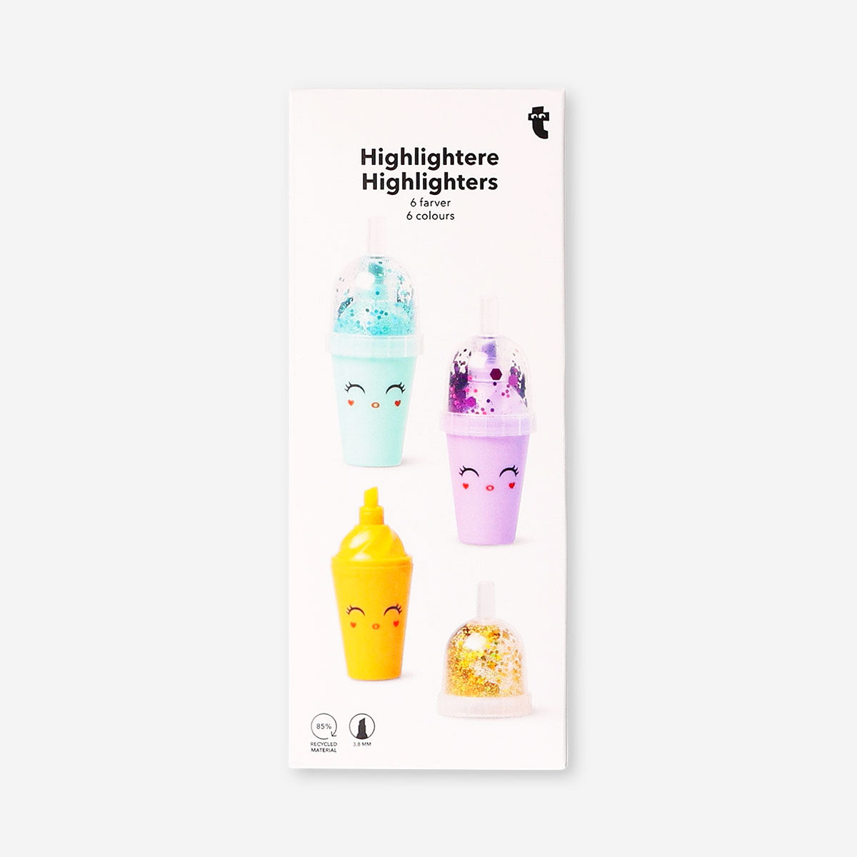 Milkshake highlighters - 6 pcs