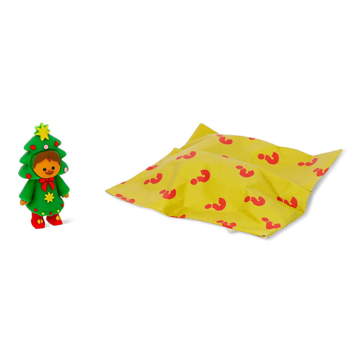 Flying Tiger Copenhagen collectible surprise toy featuring a cute elf in festive costume, ideal for holiday decorations or gift-giving.