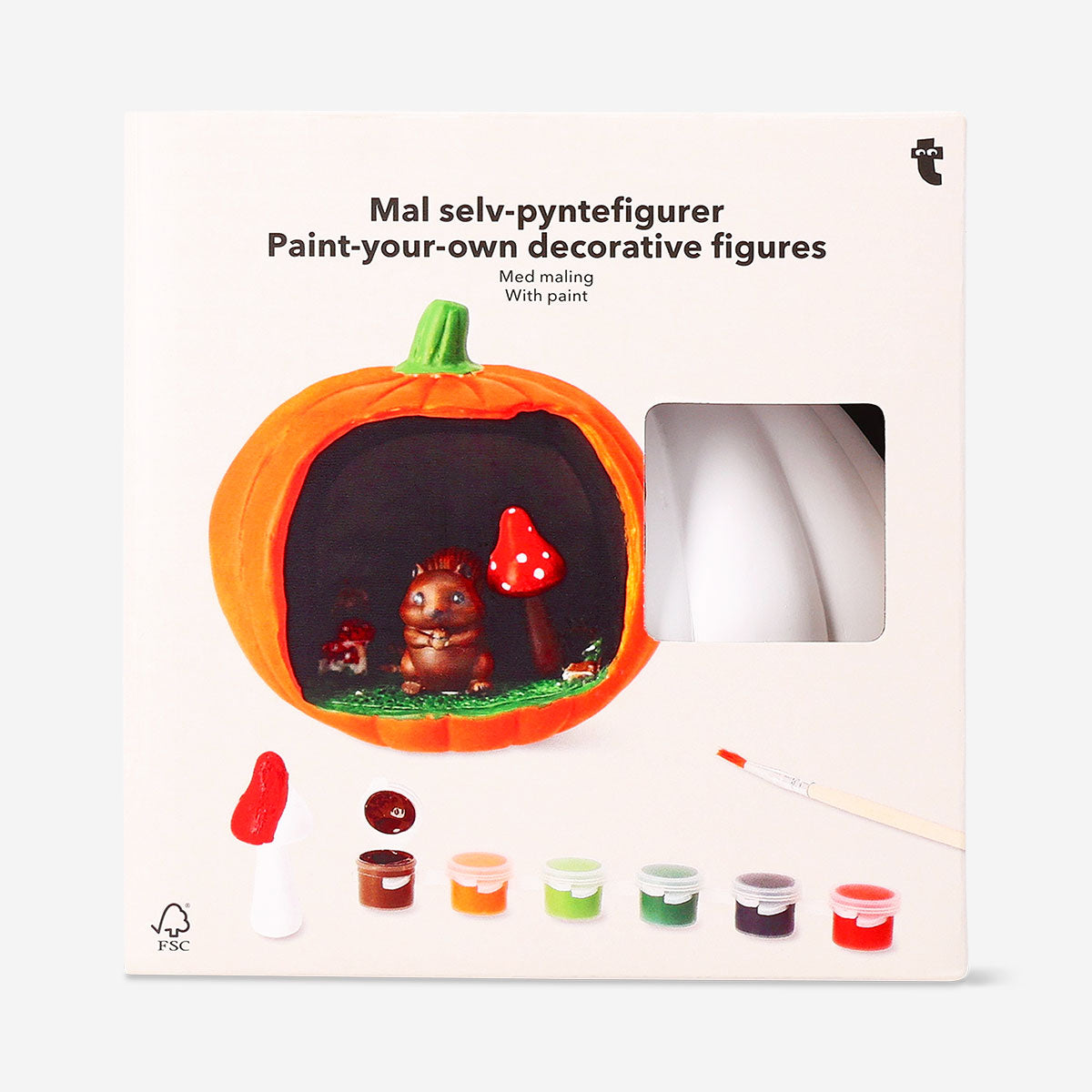 DIY autumn figures craft kit featuring pumpkin shapes from Flying Tiger Copenhagen, perfect for fall hobby decorating.