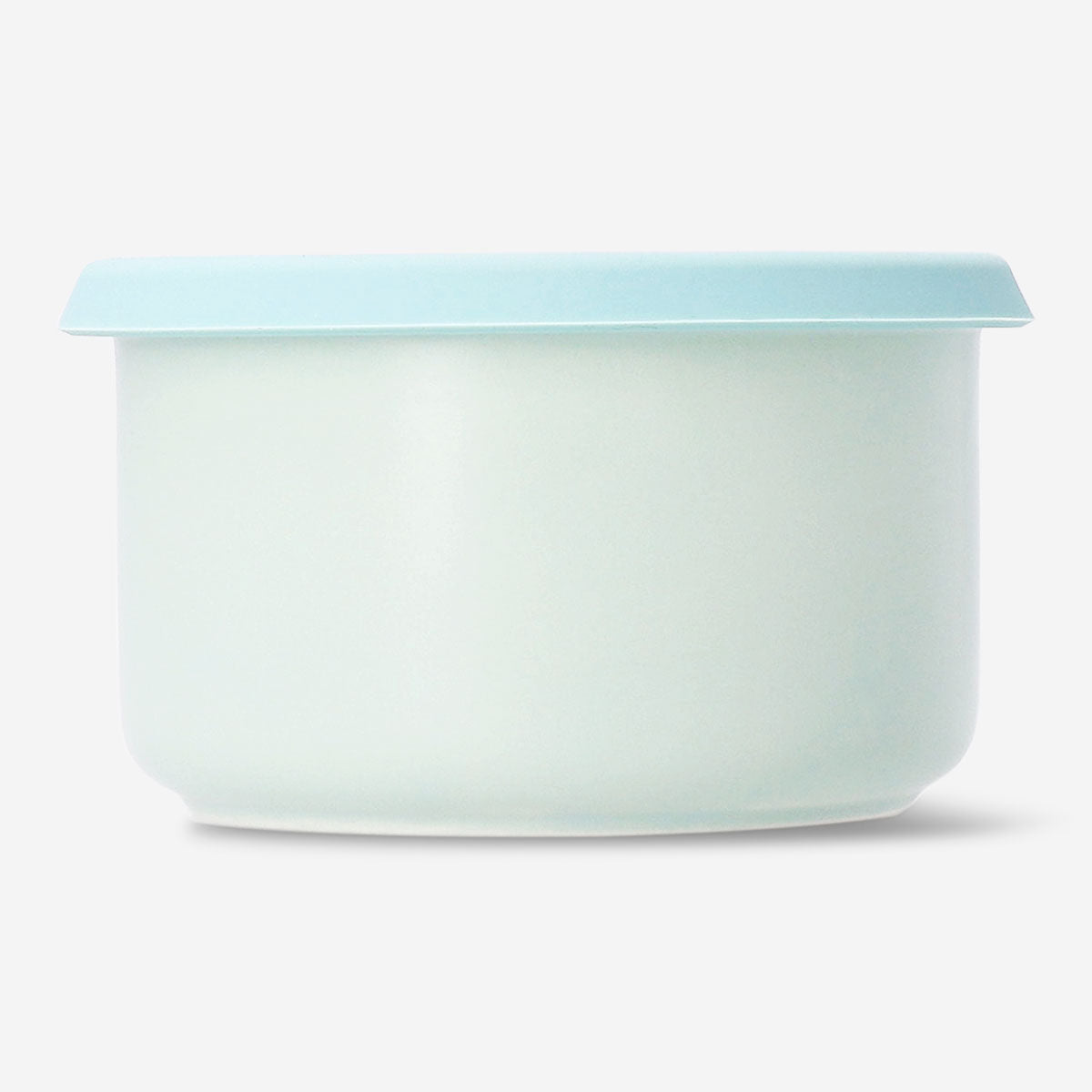 Green ceramic food container with silicone lid, 11 cm, by Flying Tiger Copenhagen, ideal for kitchen storage.