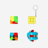 Set of four IQ puzzle games by Flying Tiger Copenhagen, featuring colorful brain teasers and challenging logic puzzles.