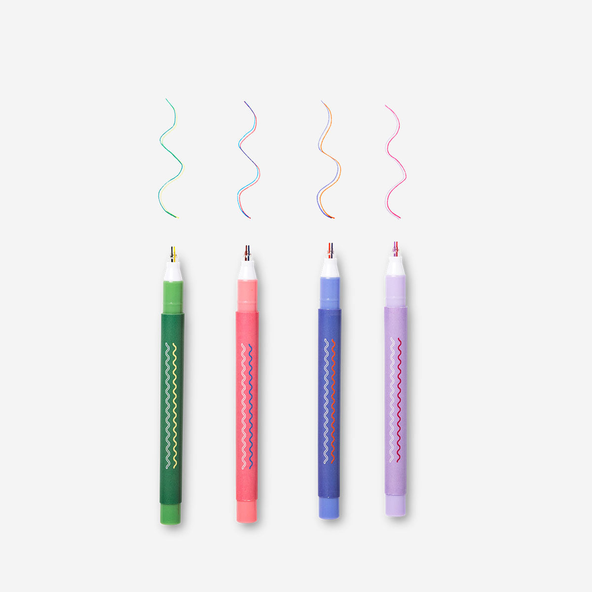 Set of four Flying Tiger Copenhagen drawing pens for journaling, featuring fine tips ideal for detailed sketches and writing.