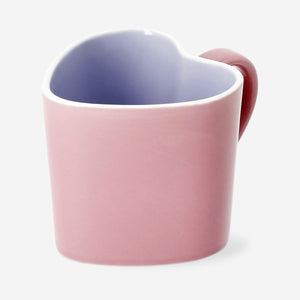 Pink heart-shaped mug from Flying Tiger Copenhagen, 330 ml kitchen mug with a cute heart design.