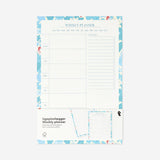 A5 blue weekly planner pad