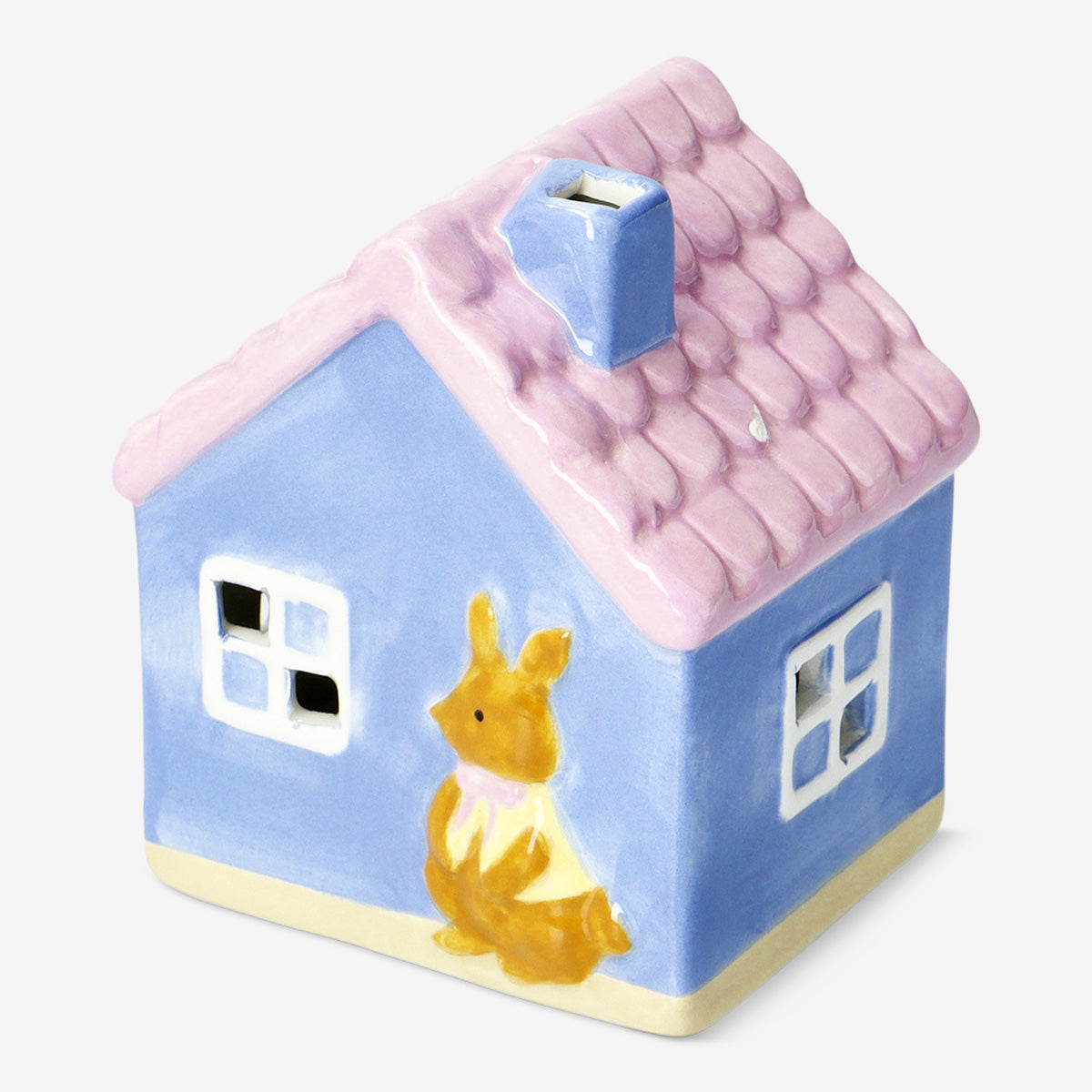 Decorative blue house - 11 cm