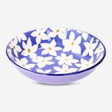 Bol bas en céramique à motif floral - 14 cm