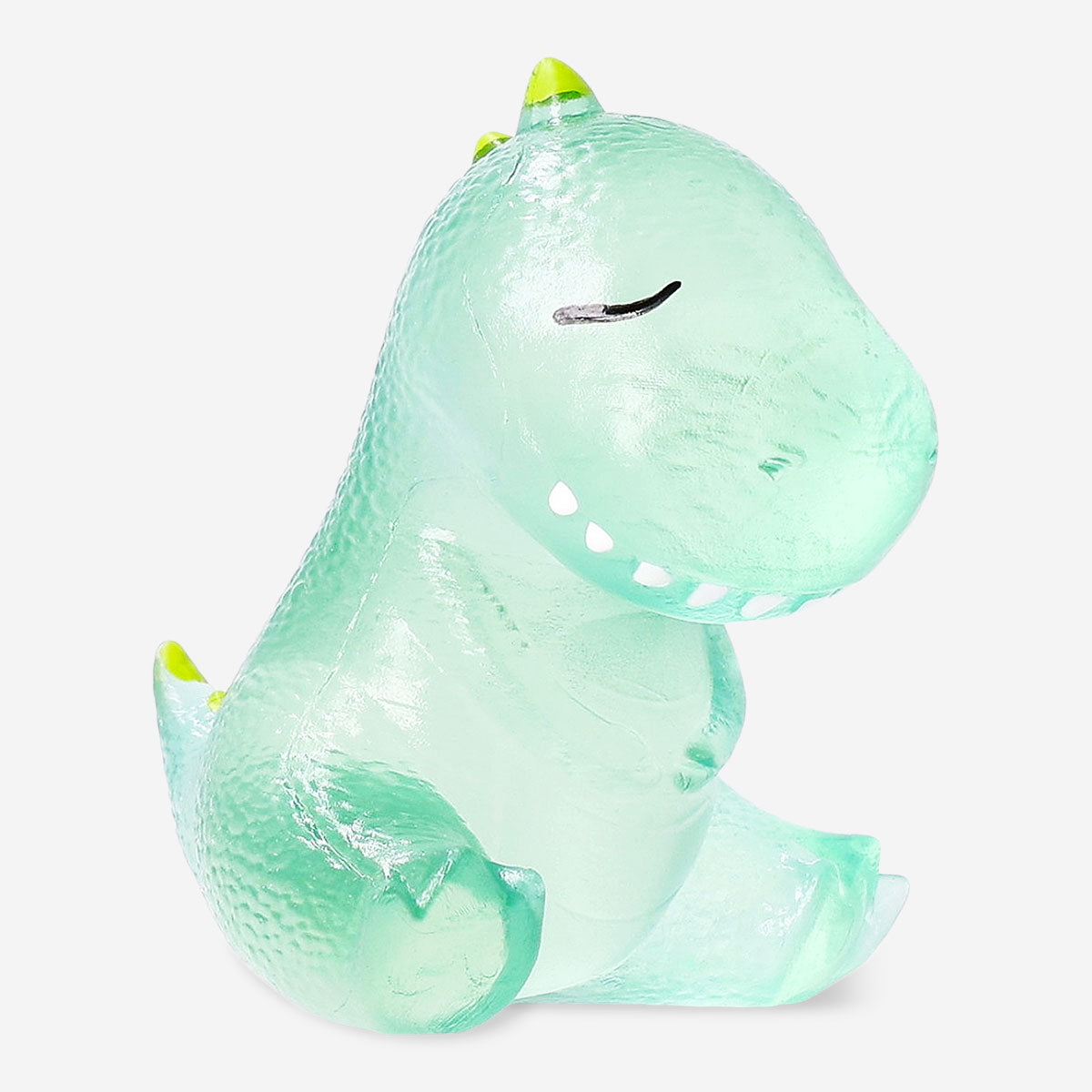 Green Flying Tiger Copenhagen fidget dinosaur gadget with movable limbs and textured surface for tactile sensory play.
