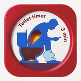 Flying Tiger Copenhagen toilet timer gadget with digital display for managing bathroom time and improving hygiene.