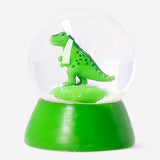 Small 5cm dinosaur snow globe from Flying Tiger Copenhagen, featuring a detailed dinosaur figure inside a glass globe.