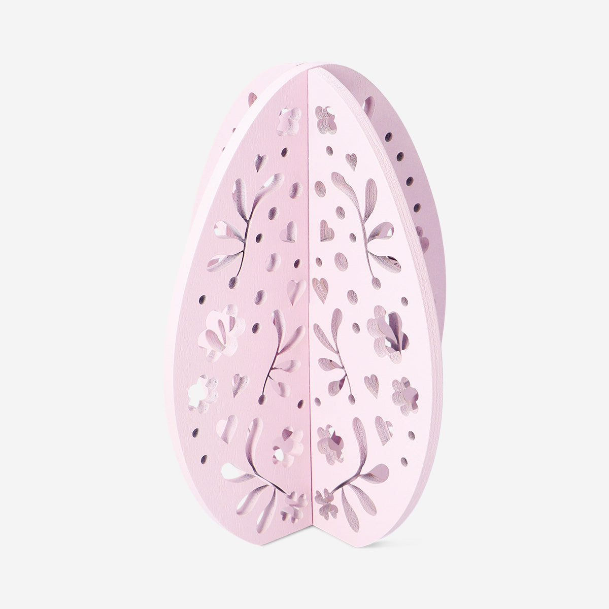 Decorative small pink wooden eggs - 2 pcs