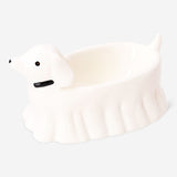 Flying Tiger Copenhagen ghost dog bowl, 16 cm, ceramic kitchen accessory with a playful ghost design for pet feeding.