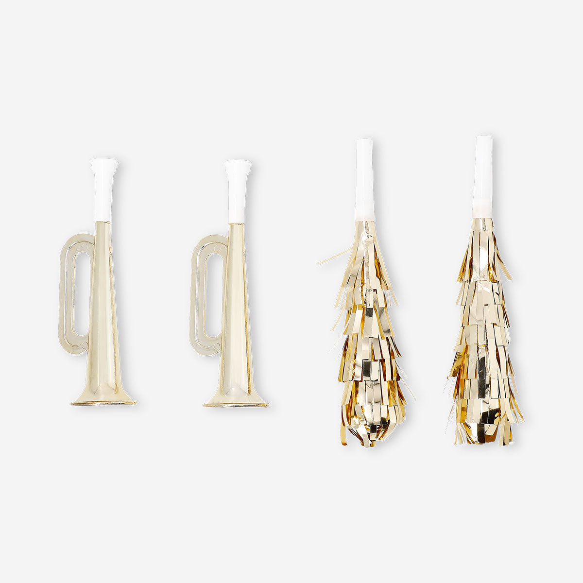 Gold party blowers set, 4 pieces, by Flying Tiger Copenhagen