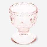Floral glass egg cup