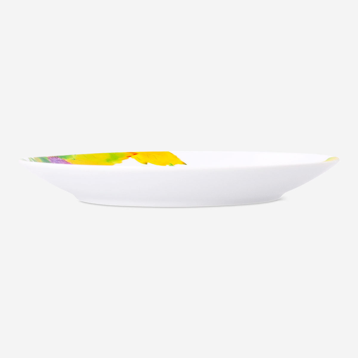 21 cm ceramic plate with autumn print from Flying Tiger Copenhagen, featuring colorful fall leaves and seasonal designs.