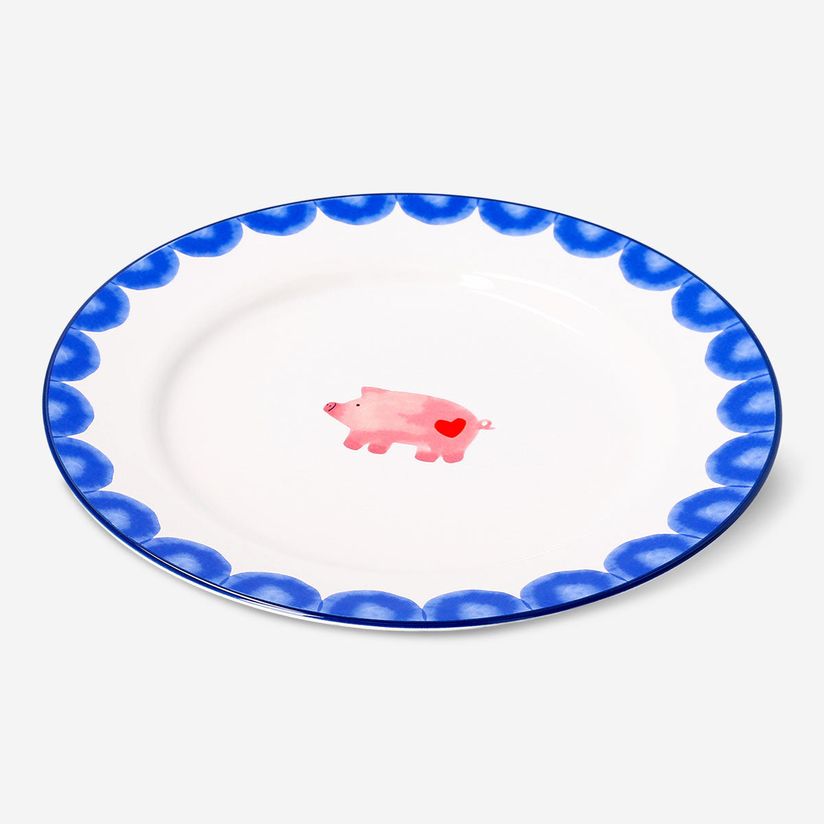Christmas pig plate, 21 cm, from Flying Tiger Copenhagen, featuring festive pig design on a kitchen ceramic plate.