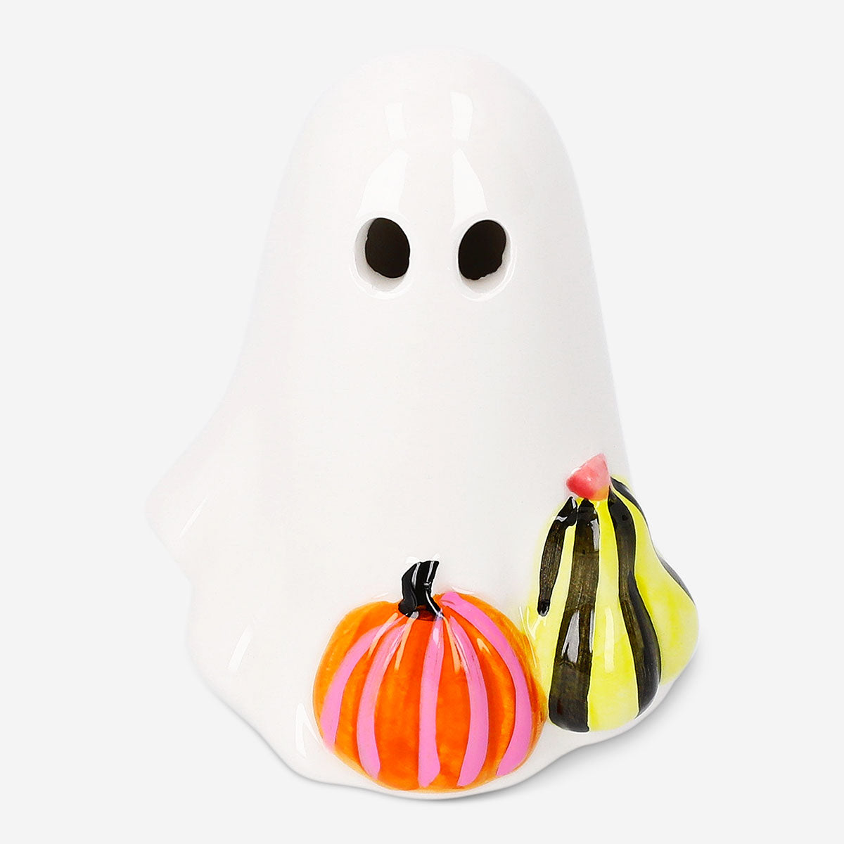 Luminous ghost decoration with pumpkins and LED light for home decor, by Flying Tiger Copenhagen.