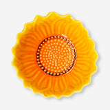 Small ceramic kitchen bowl with embossed sunflower pattern, 9 cm, by Flying Tiger Copenhagen.