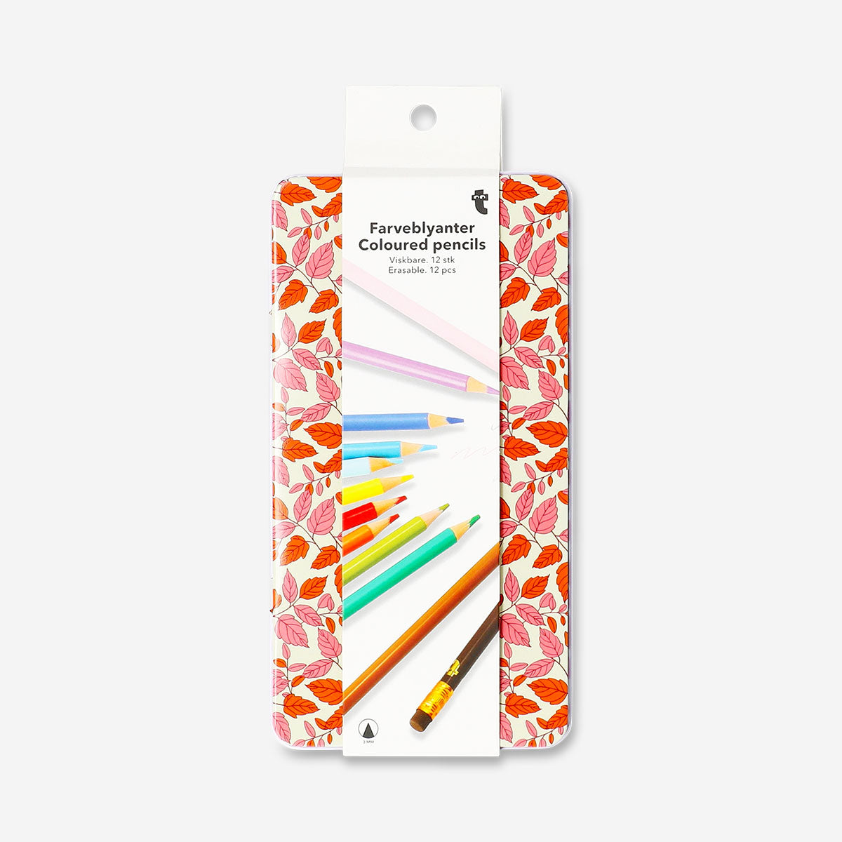 Set of 12 erasable coloured pencils from Flying Tiger Copenhagen, ideal for office and creative drawing projects.