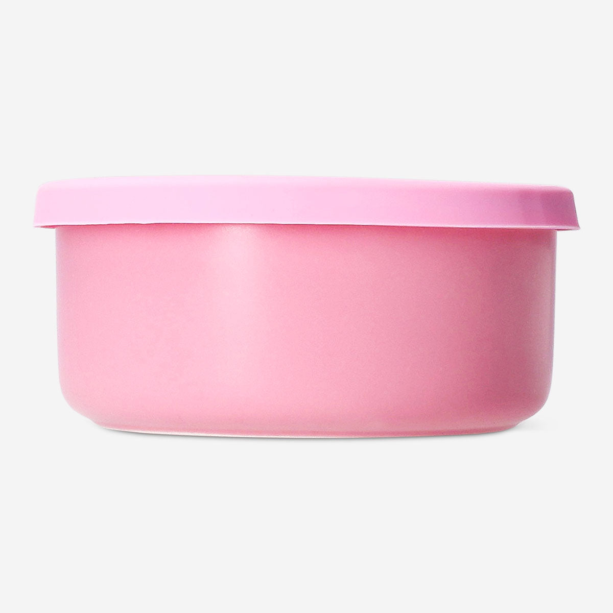 Boîte alimentaire en céramique rose avec couvercle en silicone - 17 cm
