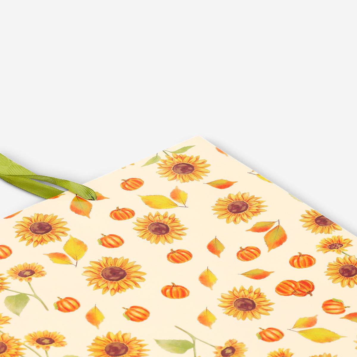 Office gift bag with sunflower pattern, 33x25 cm, from Flying Tiger Copenhagen, featuring bright yellow sunflower design.