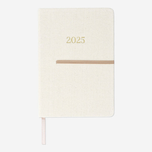 Daily Diary A5 with Linen Cover - English