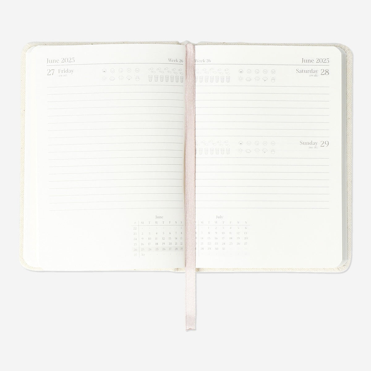 Daily Diary with Linen Cover A6 - English | Flying Tiger Copenhagen