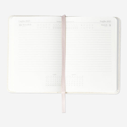 Daily Diary with Linen Cover A6 - Italian