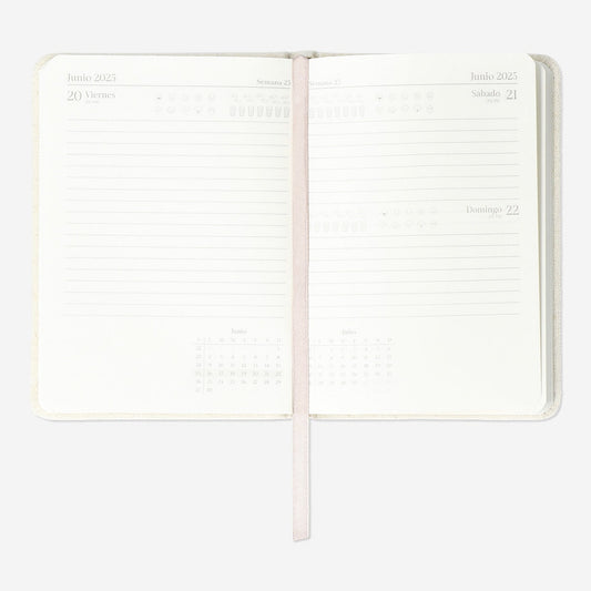 Daily Diary with Linen Cover A6 - Spanish