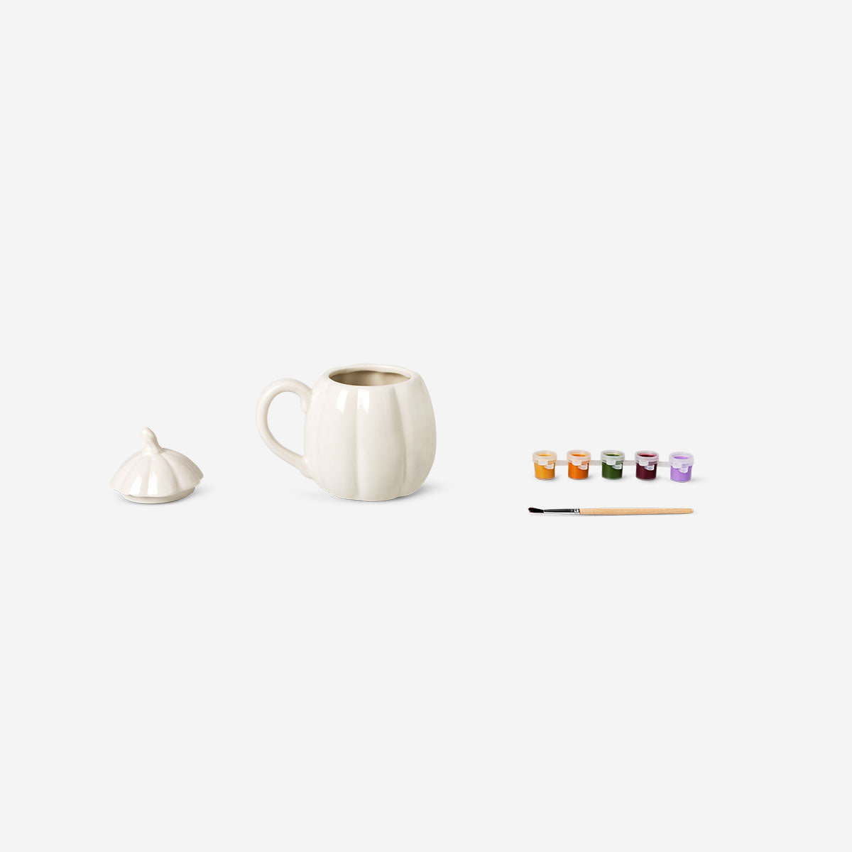 DIY pumpkin mug by Flying Tiger Copenhagen, 420 ml ceramic mug featuring a fun pumpkin design for craft projects and holiday use.