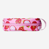 Flying Tiger Copenhagen cosmetic bag with vibrant dragon fruit print, perfect for personal care storage and travel.