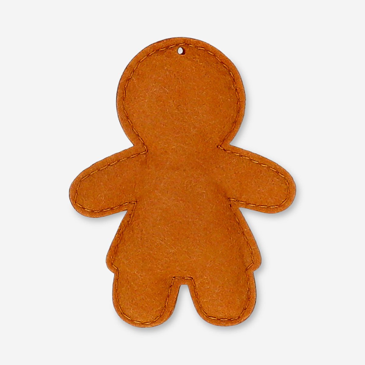 Felt gingerbread girl hanging ornament, Flying Tiger Copenhagen home decor, with stitched details and a hanging loop.