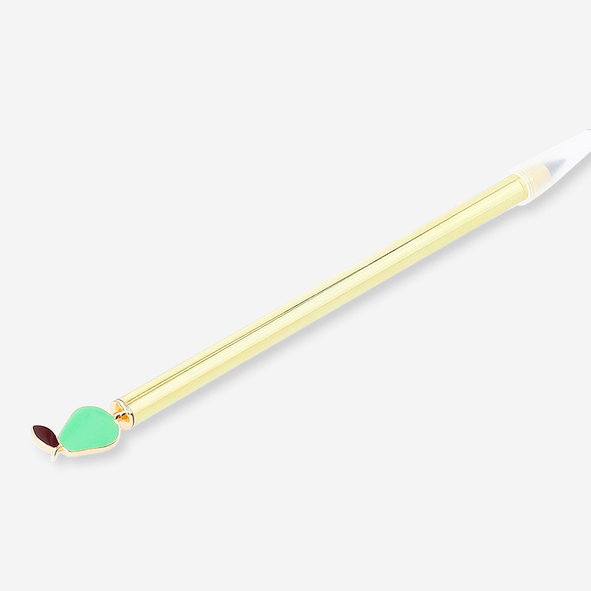Flying Tiger Copenhagen Everlasting pencil in gold with green pear-shaped topper, ideal for office writing and stationery.
