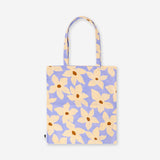 Flying Tiger Copenhagen floral textile tote bag with colorful flower pattern, suitable for everyday carrying and stylish accessories.