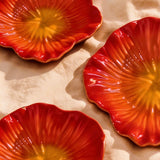 Hibiscus flower ceramic plate, 19 cm, colorful kitchenware by Flying Tiger Copenhagen featuring vibrant floral design.