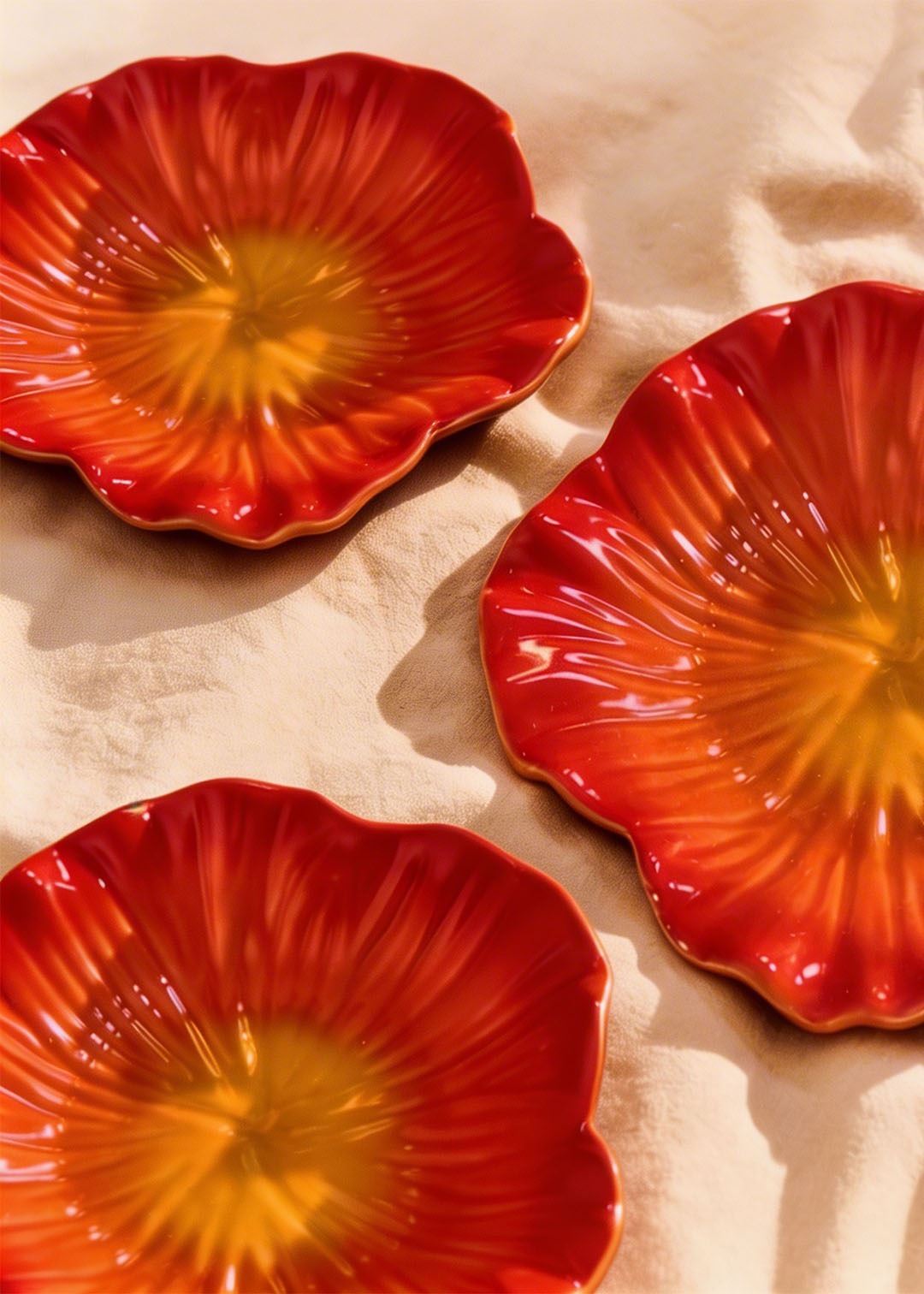 Hibiscus flower ceramic plate, 19 cm, colorful kitchenware by Flying Tiger Copenhagen featuring vibrant floral design.