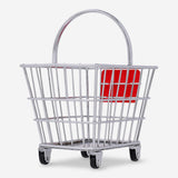 Mini shopping basket gadget from Flying Tiger Copenhagen with a woven design and small handle, ideal for organizing small items.
