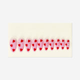 Artificial nails set - Red hearts