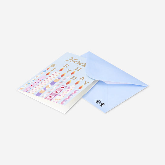 Birthday card with candles
