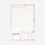 A5 pink daily planner pad