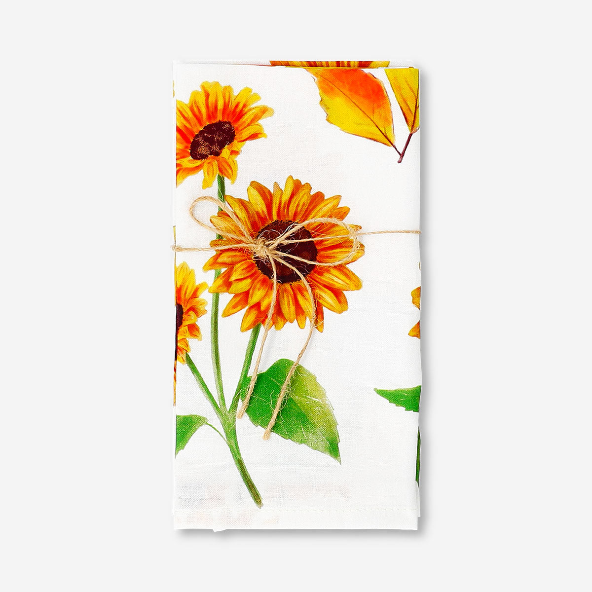 Set of two Fabric napkins with sunflower print by Flying Tiger Copenhagen, ideal for home table decor.
