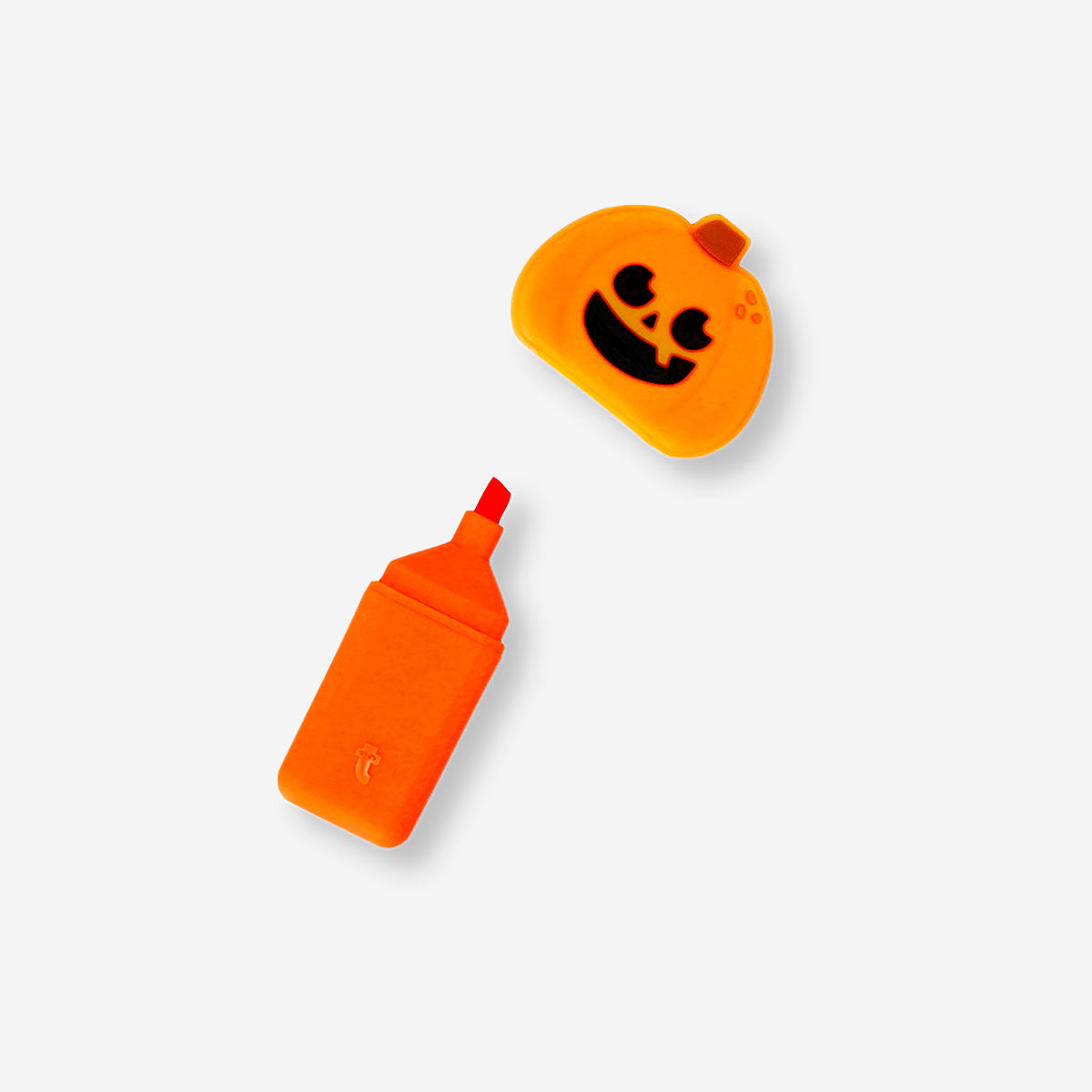 Set of four Halloween-themed highlighters by Flying Tiger Copenhagen, colorful office supplies for seasonal decorating.