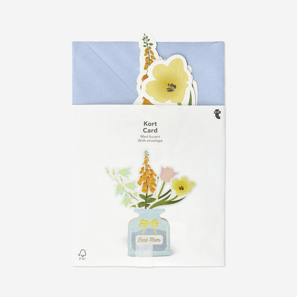 Greetings card - Best wishes flower bouquet