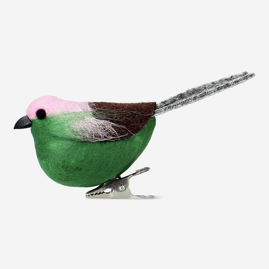 Decorative bird with clip