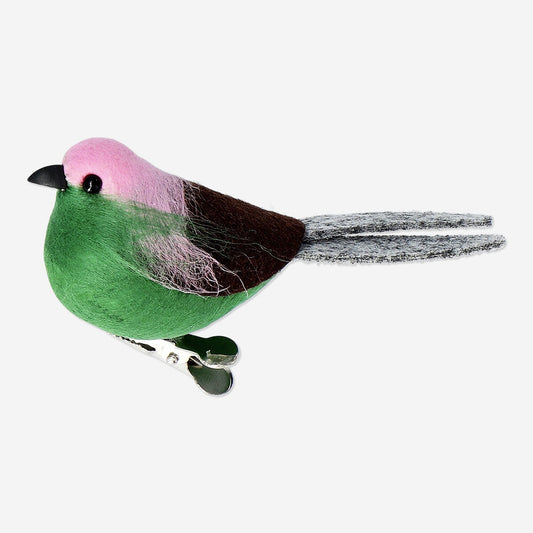 Decorative bird with clip