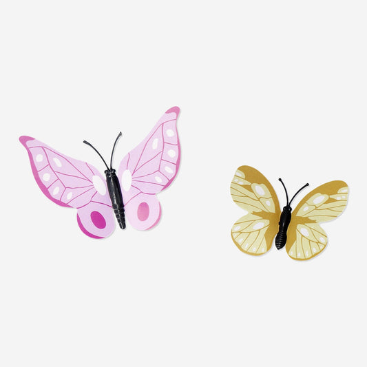 Decorative butterflies with clip - 2 pcs