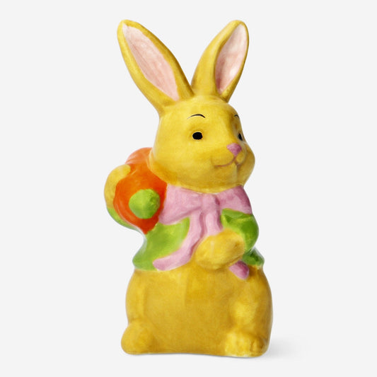 Decorative ceramic rabbit with carrot - Small