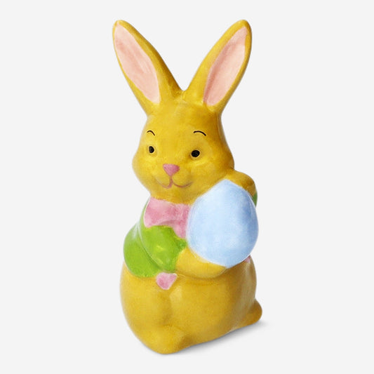 Decorative ceramic rabbit with Easter egg - Small